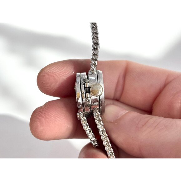 Beacon Hill Silver Belt Buckle Locket Ladies Vintage Wristwatch - 17mm - WORKS! - Picture 10 of 14